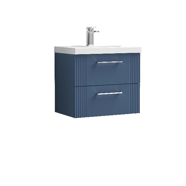 600mm Wall Hung 2 Drawer Vanity & Basin 1