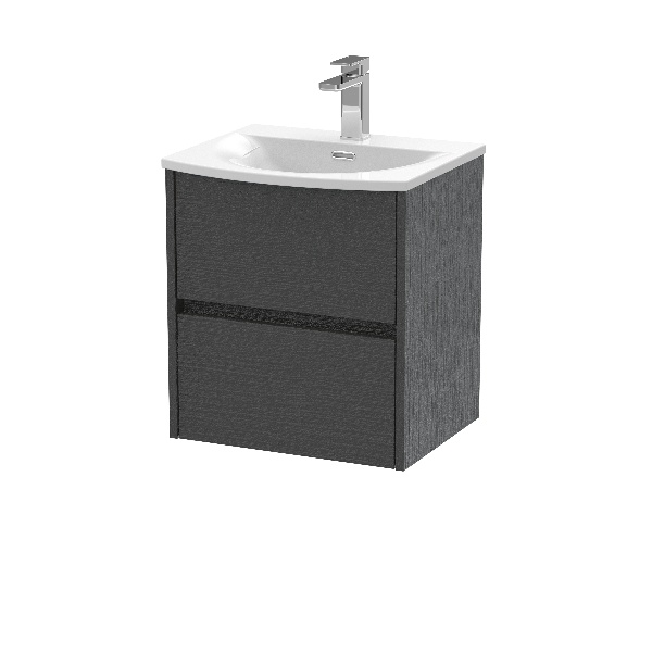 500mm Wall Hung 2 Drawer Unit & Basin 4