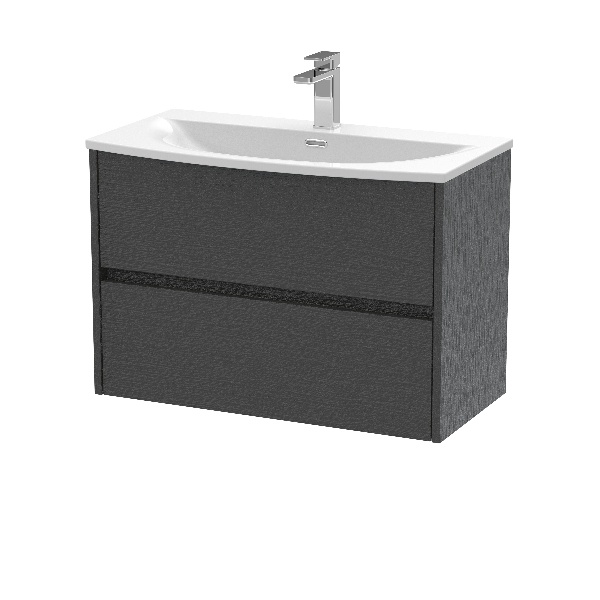 800mm Wall Hung 2 Drawer Unit & Basin 4