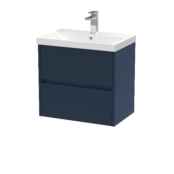 600mm Wall Hung 2-Drawer Unit & Basin 3