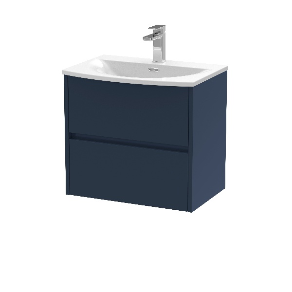 600mm Wall Hung 2-Drawer Unit & Basin 4