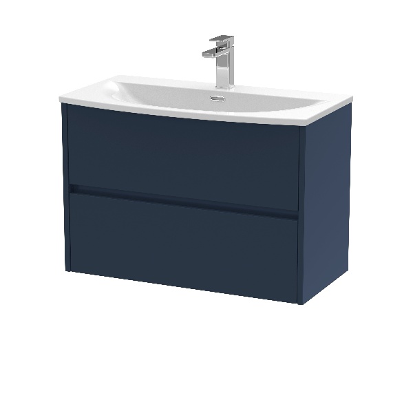 800mm Wall Hung 2-Drawer Unit & Basin 4