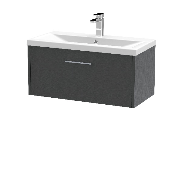 800mm Wall Hung Single Drawer Vanity & Basin 1