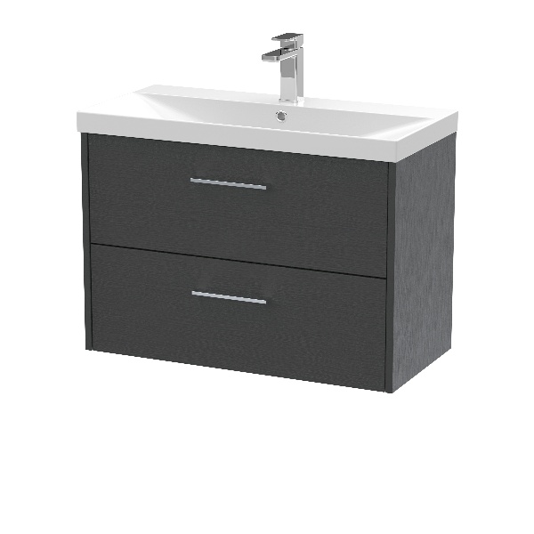 800mm Wall Hung 2 Drawer Vanity & Basin 3