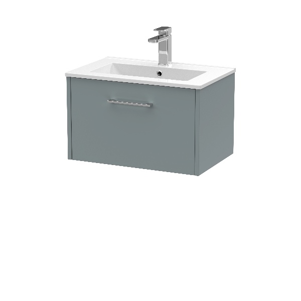 600mm Wall Hung Single Drawer Vanity & Basin 2