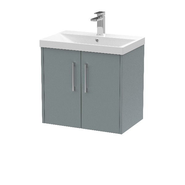 600mm Wall Hung 2 Door Vanity & Basin 3