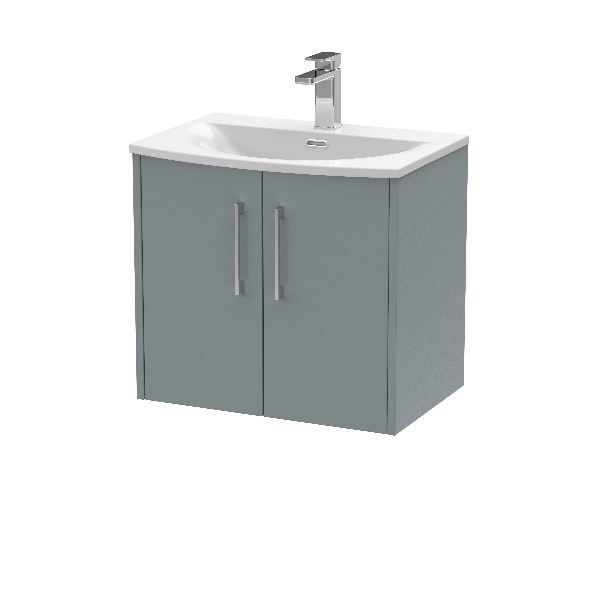 600mm Wall Hung 2 Door Vanity & Basin 4