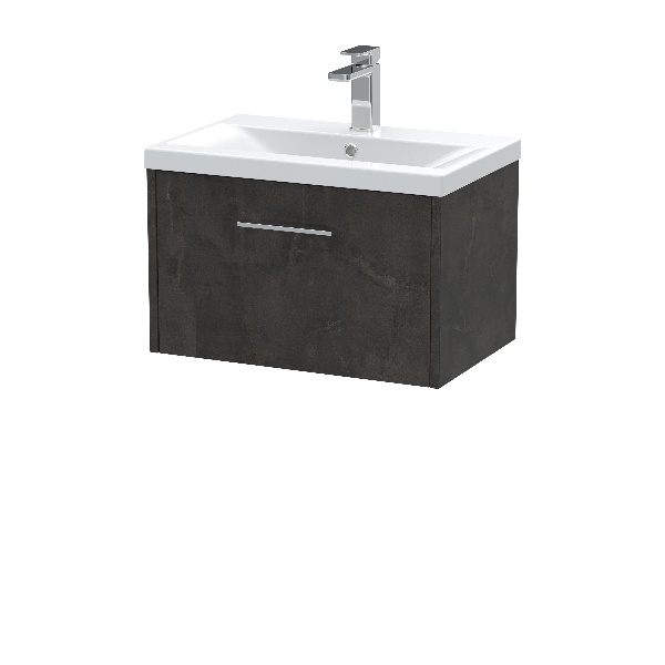 600mm Wall Hung 1 Drawer Vanity & Basin 1