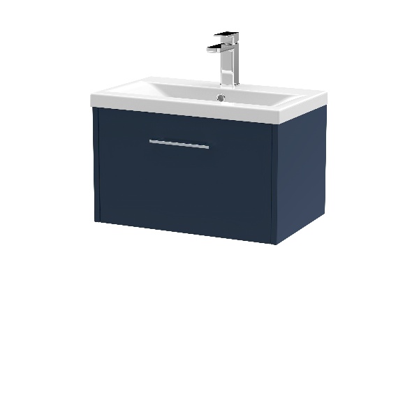 600mm Wall Hung Single Drawer Vanity & Basin 1