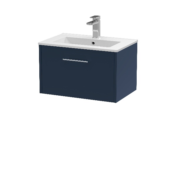 600mm Wall Hung Single Drawer Vanity & Basin 2