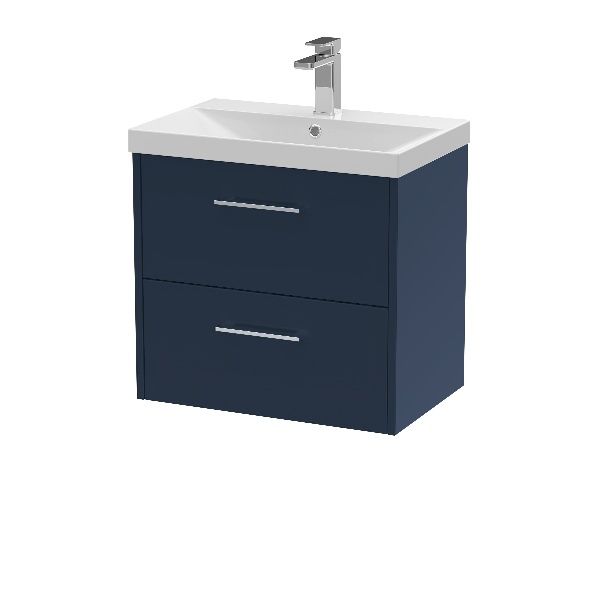 600mm Wall Hung 2-Drawer Vanity & Basin 3