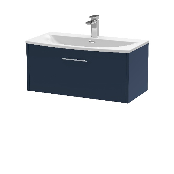 800mm Wall Hung Single Drawer Vanity & Basin 4