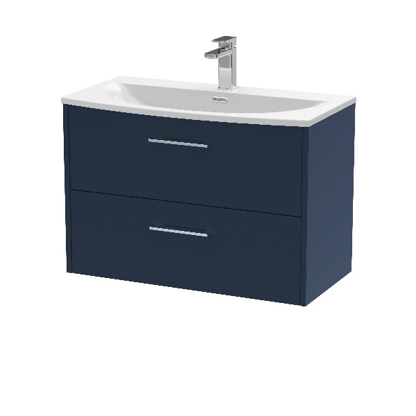 800mm Wall Hung 2-Drawer Vanity & Basin 4