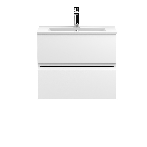 600mm Wall Hung 2-Drawer Vanity Unit & Basin 2