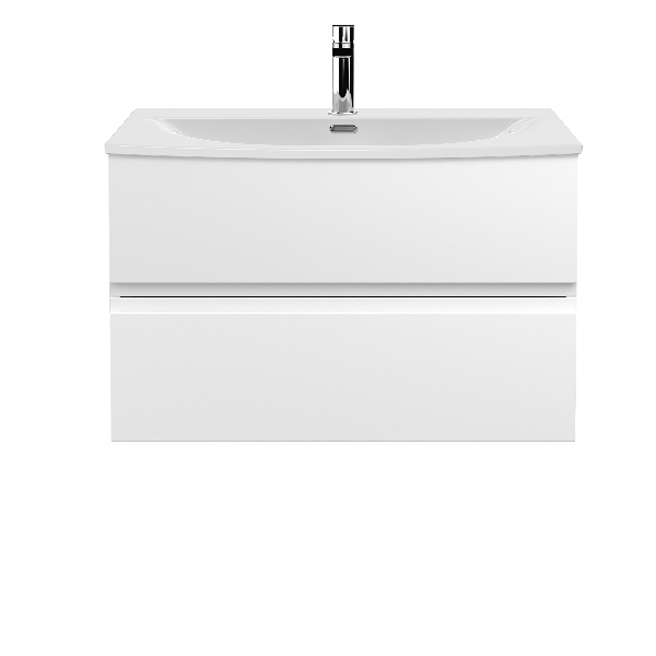 800mm Wall Hung 2 Drawer Vanity Unit & Basin 4