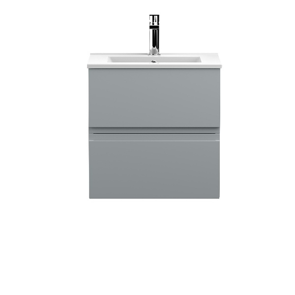 500mm Wall Hung 2-Drawer Vanity Unit & Basin 2