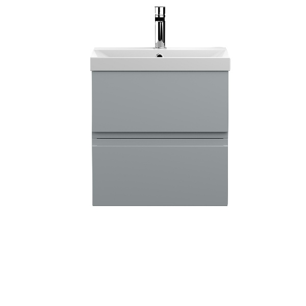 500mm Wall Hung 2-Drawer Vanity Unit & Basin 3