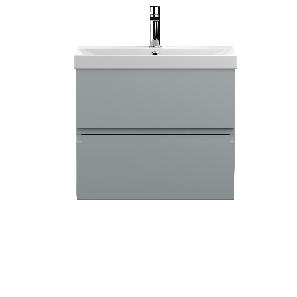 600mm Wall Hung 2-Drawer Vanity Unit & Basin 3