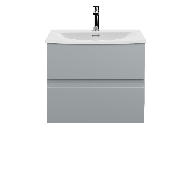 600mm Wall Hung 2 Drawer Vanity Unit & Basin 4