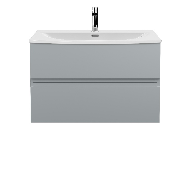 800mm Wall Hung 2 Drawer Vanity Unit & Basin 4