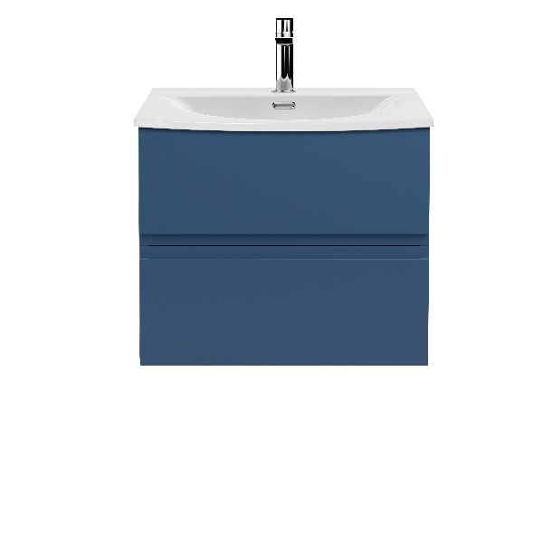 600mm Wall Hung 2 Drawer Vanity Unit & Basin 4