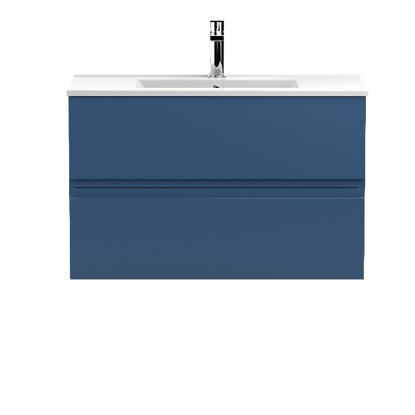 800mm Wall Hung 2-Drawer Vanity Unit & Basin 2