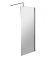 700mm Wetroom Screen With Black Support Bar