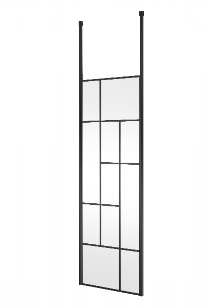 700mm Abstract Frame Wetroom Screen with Ceiling Posts