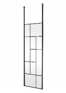 700mm Abstract Frame Wetroom Screen with Ceiling Posts