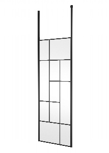 760mm Abstract Frame Wetroom Screen with Ceiling Posts