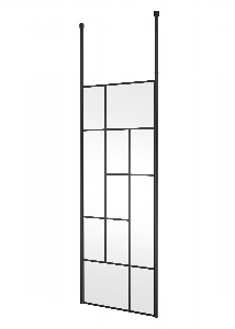 800mm Abstract Frame Wetroom Screen with Ceiling Posts