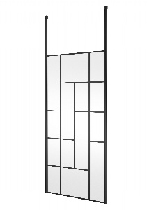 1000mm Abstract Frame Wetroom Screen with Ceiling Posts