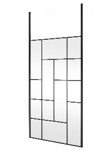 1200mm Abstract Frame Wetroom Screen with Ceiling Posts