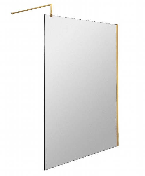 1200mm Wetroom Screen With Brass Support Bar