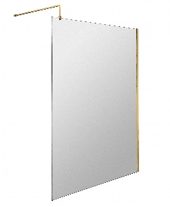 1200mm Wetroom Screen With Brass Support Bar