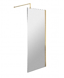 700mm Wetroom Screen With Brass Support Bar