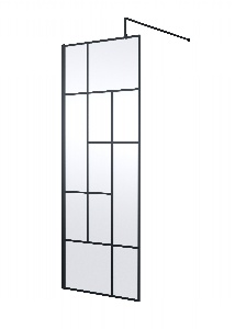 760mm Abstract Frame Wetroom Screen