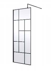 800mm Abstract Frame Wetroom Screen