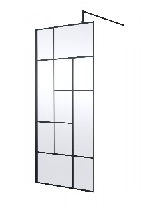 900mm Abstract Frame Wetroom Screen