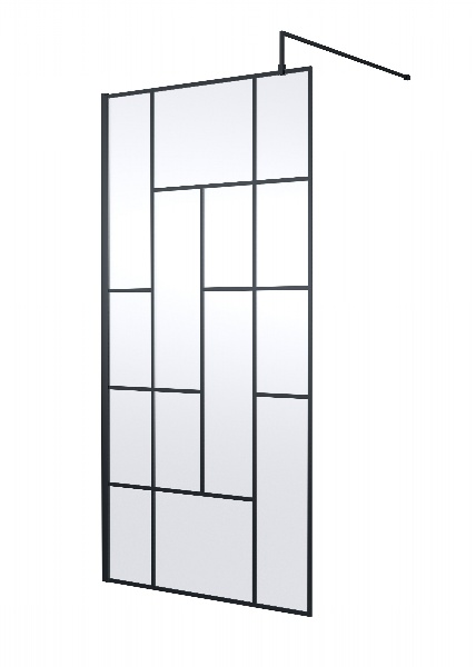 1000mm Abstract Frame Wetroom Screen