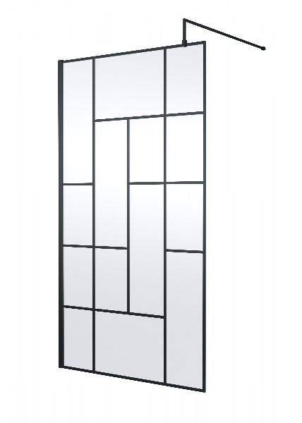 1100mm Abstract Frame Wetroom Screen