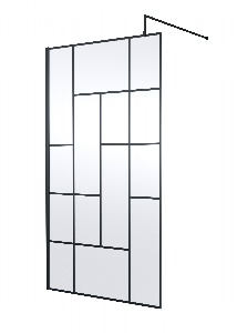 1100mm Abstract Frame Wetroom Screen