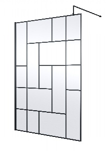 1400mm Abstract Frame Wetroom Screen