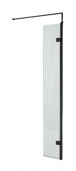 300mm Fluted Hinged Screen with Support Bar