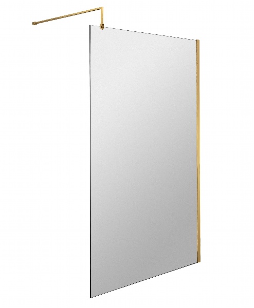 1000mm Wetroom Screen With Brass Support Bar