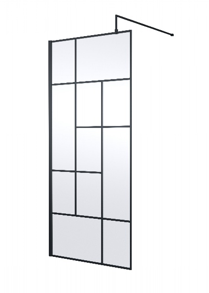 900mm Abstract Frame Wetroom Screen