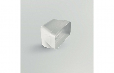 Elica 150mm Round-to-Rectangular 90° Bend Vertical Fitting