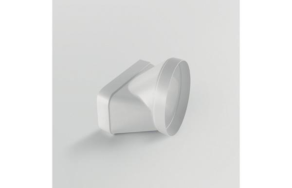 Elica 222x89mm Round-to-Rectangular Horizontal Fitting