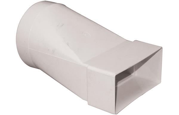 Manrose 125mm to 204 x 60mm Round to Rectangular Adaptor - White