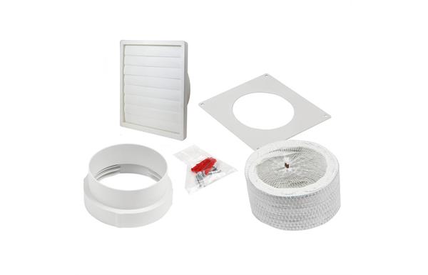 Manrose 100mm Round Hose Gravity Kit (1m) - White